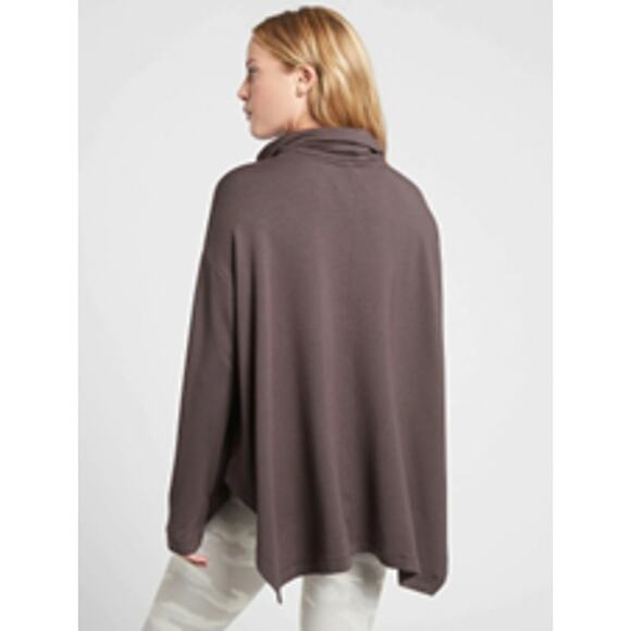 Athleta Ethereal Brushed Funnel Neck Sweatshirt in Shale Women's M Oversized - Picture 2 of 12
